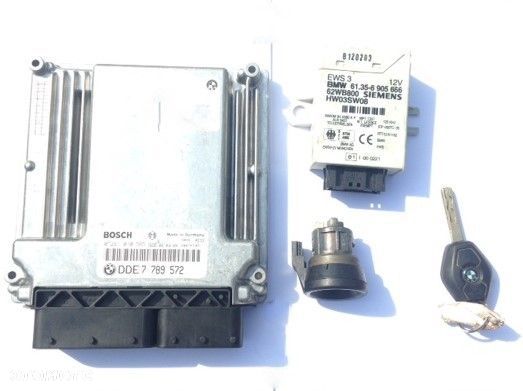 BMW E46 LIFT 2.0D STEROWNIK KOMPUTER SILNIKA ZESTAW 0281010565 DDE 7789572 - 1