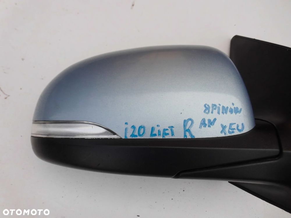 LUSTERKO HYUNDAI I20 LIFT PRAWE PRZEDNIE 8 PINÓW NIEBIESKIE XEU - 2