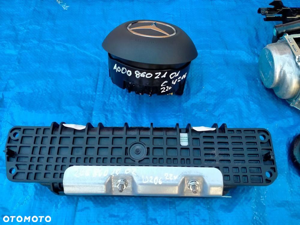 MERCEDES W206 KONSOLA DESKA CZARNA DÓŁ BEŻOWY AIRBAG PAS PASY KOMPLET - 7