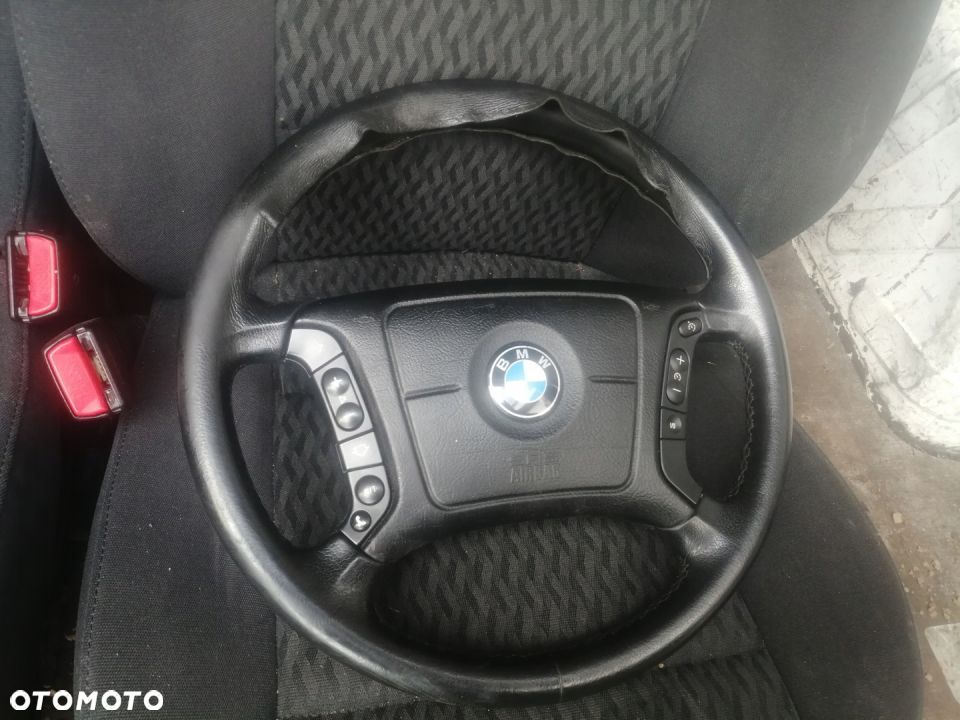 bmw e46 multi KIEROWNICA kpl SKÓRA ORYGINAŁ - 1