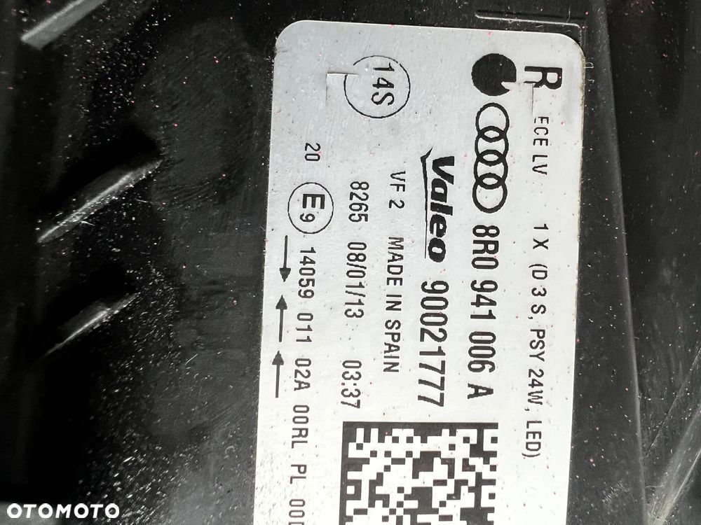 Q5 8R LIFT LAMPA PRAWA PRAWY PRZÓD PRZEDNIA XENON Z MODUŁAMI 8R0941006 A - 6