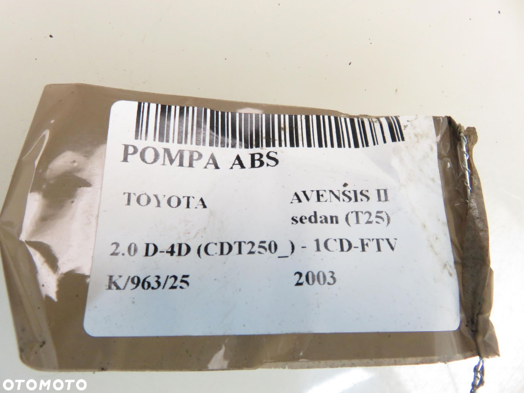 POMPA ABS TOYOTA AVENSIS II sedan (T25) 0265950101 8954105070 0265225228 - 9