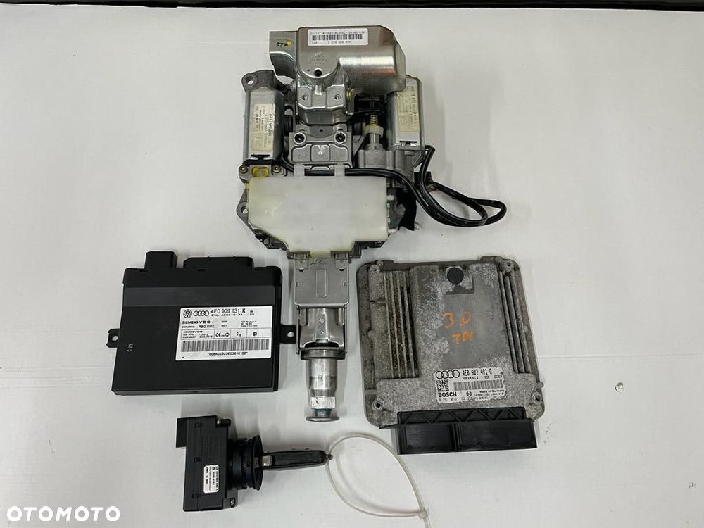 AUDI A8 D3 3.0 TDI ZESTAW DO ODPALENIA KOMPUTER 4E0909131K 4E0907401C - 1