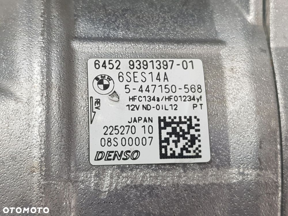 Kompresor Sprężarka klimatyzacji BMW E60 E90 F10 6SES14A 9391397 - 9