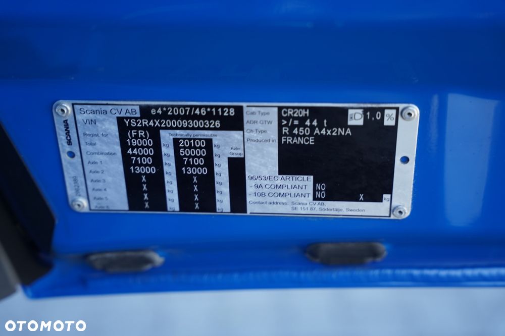 Scania R 450 / HYDRAULIKA / RETARDER / KLIMA POSTOJOWA / ADR AT / ALUFELGI - 38