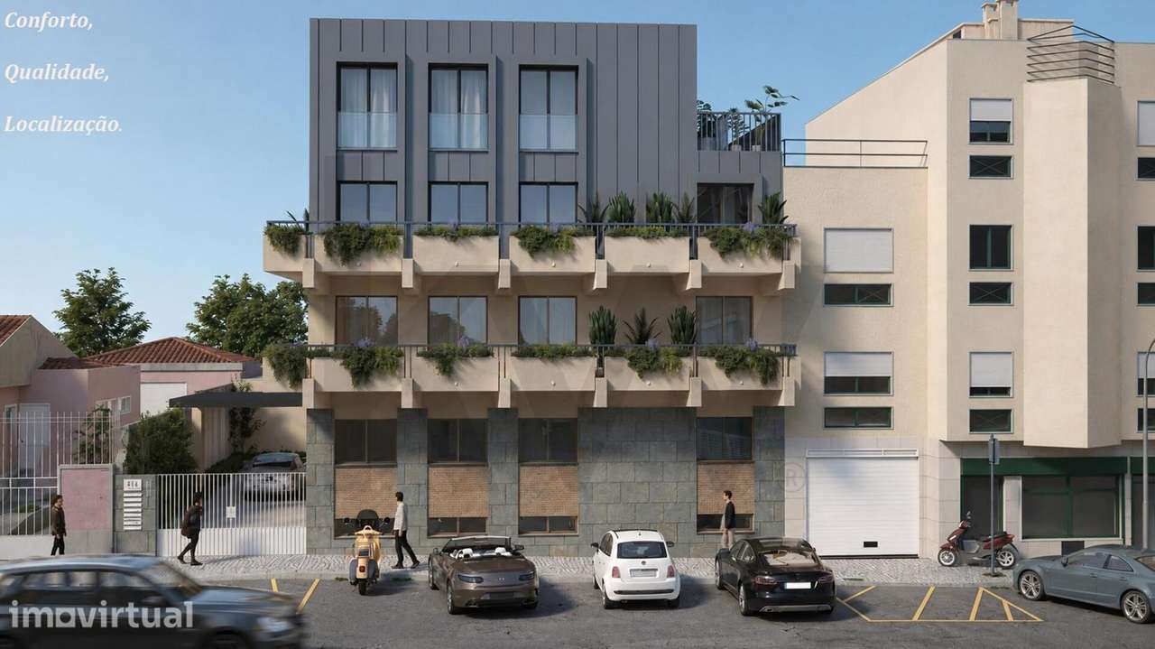 Fração D — T2 com varanda de 32 m2 | 1.º Piso - Grande imagem: 4/19