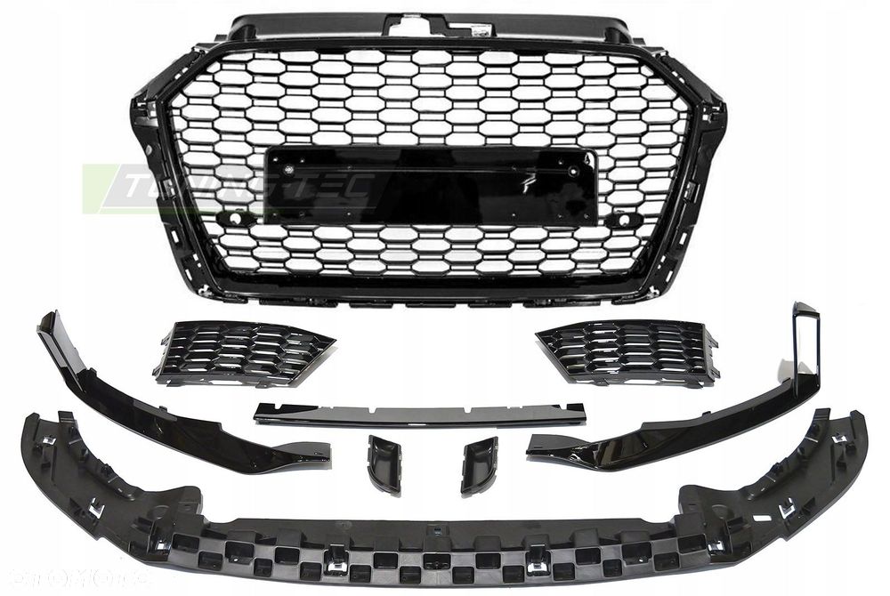 Zderzak przedni kpl Grill Kratki SpoileR pdc spryski Audi A3 8v Lift 2016- - 5