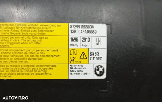 Airbag scaun dreapta fata 87299155503A BMW X1 E84 [2009 - 2012] - 2