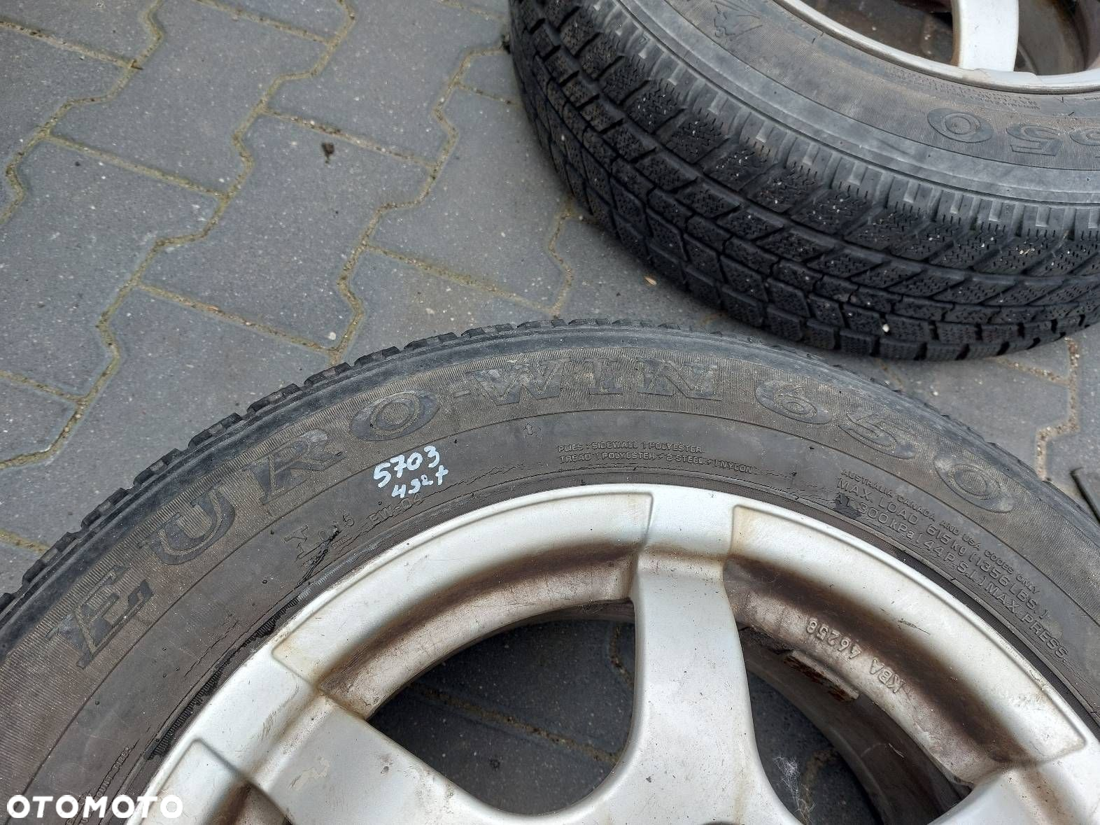 FELGI ALUMINIOWE 4 SZT KOMPLET 5x112 6,5Jx15 ET45 FI57,1 VW KBA46258 - 6