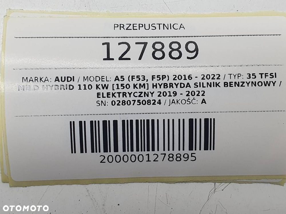 PRZEPUSTNICA 2.0 TFSI AUDI A5 F5 8W 06K133062AS - 7