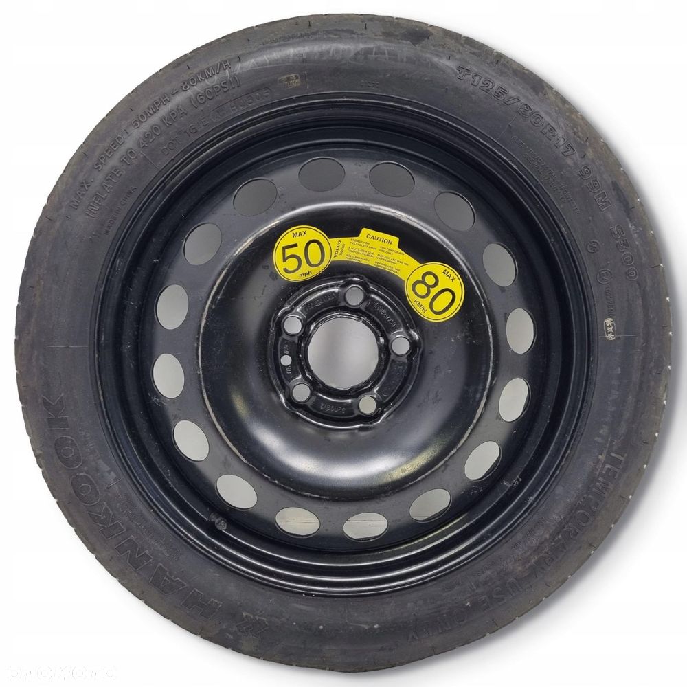 KOŁO DOJAZDOWE 125/80 R17 9209872 5x108 dojazdówka Volvo S60 I V70 II S80 I - 1