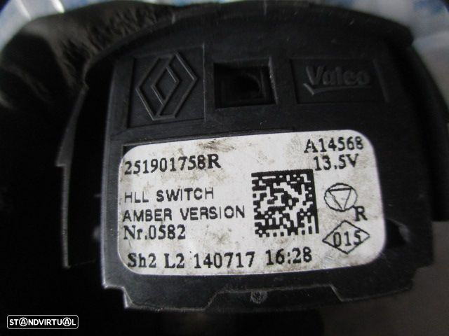 Interruptor 251901758R RENAULT TWINGO 3 FASE 1 2014 1.0I 71CV 5P AZUL BEBE REGULADOR DE LUZES - 4