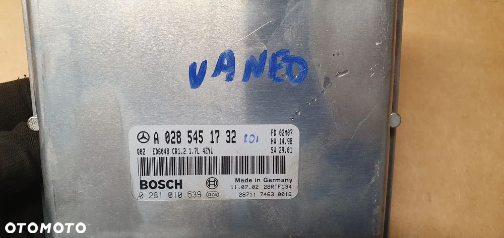 Komputer sterownik silnika Mercedes Vaneo 1.7 CDI A0285451732 - 4