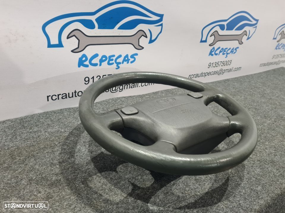 VOLANTE GUIADOR COMPLETO TOYOTA COROLLA E100 COMPACT PELE AIRBAG - 3