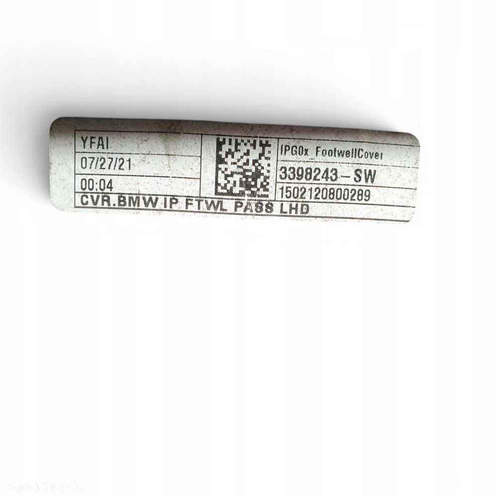 PRAWA DOLNA OSŁONA DESKI KONSOLI BMW X5 G05 X6 G06 3398243 9399373 - 6