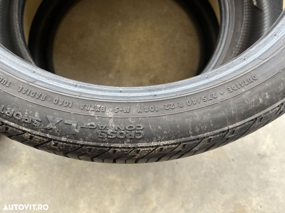 vând 4 anvelope 275/40/22 continental M+S la 6,5mm - 7