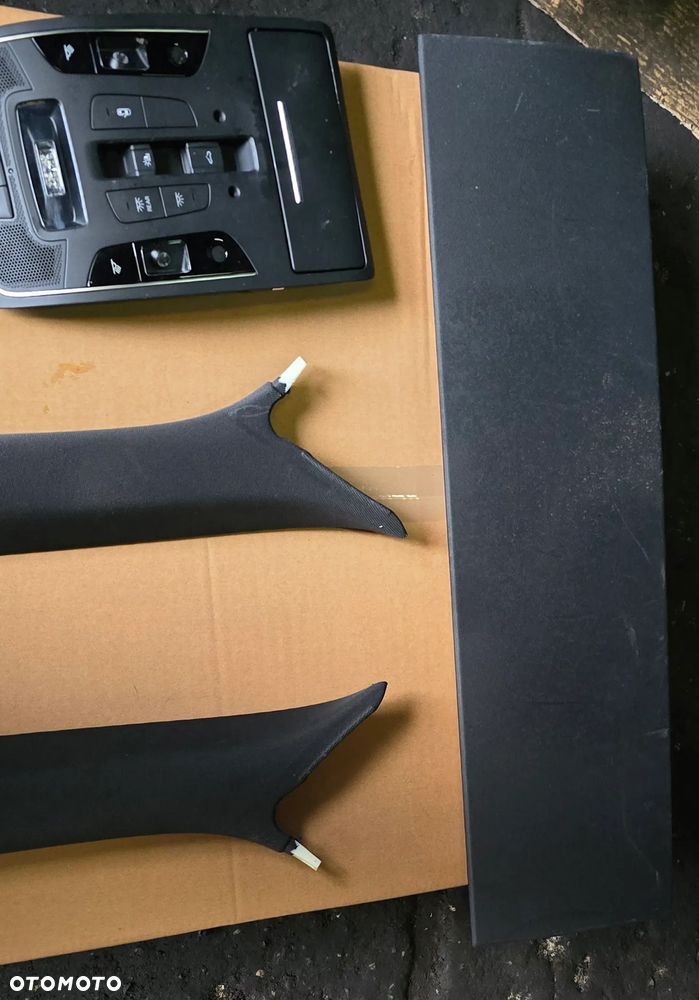 Podsufitka czarna słupki rączki lamki pod panoramę komplet Audi A6 C7 Kombi Lift S Line - 5