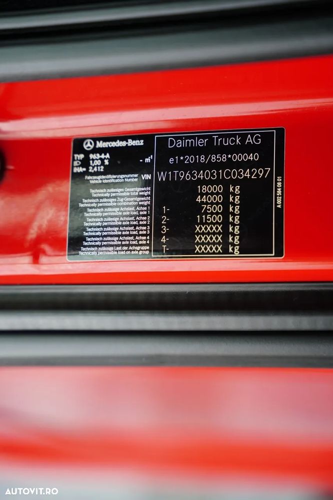 Mercedes-Benz ACTROS 1845 / MP5 / BIG SPACE / CONTRACT DE REPARAȚIE POST-SERVICE - 38