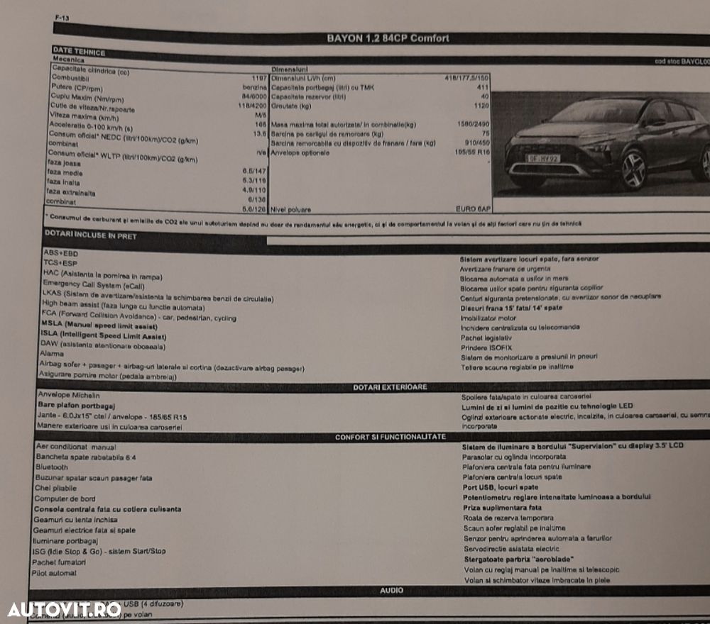 Hyundai Bayon 1.2 MPi 84 CP 5MT Comfort - 1