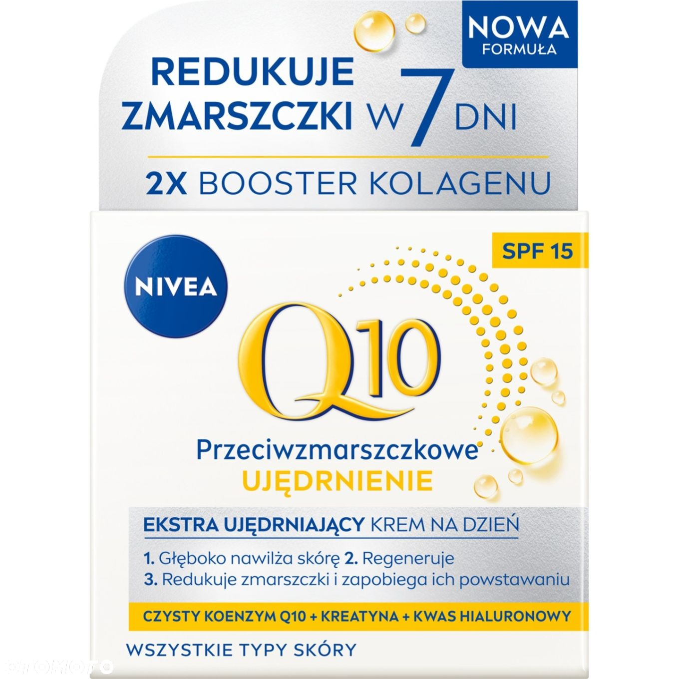 Krem przeciwstarzeniowy do twarzy Nivea Q10 UJĘDRNIENIE 15 SPF dzień 50ml - 9