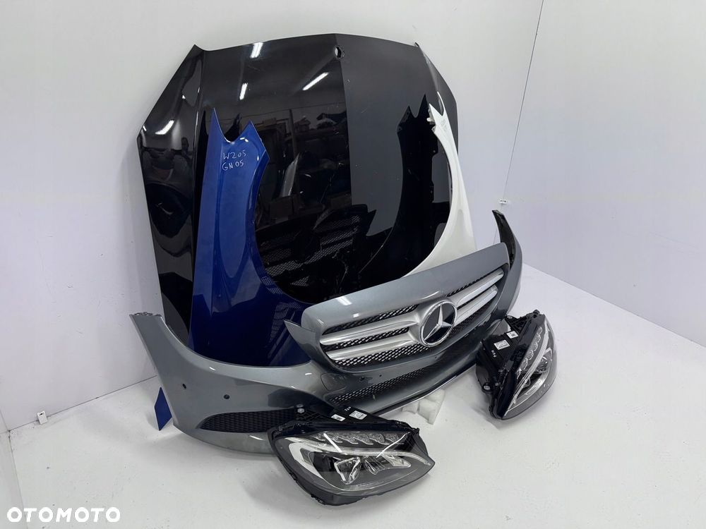 PRZÓD MERCEDES C KLASA W205 A205 ZDERZAK MASKA BŁOTNIKI LAMPY PERFORMANCE - 2