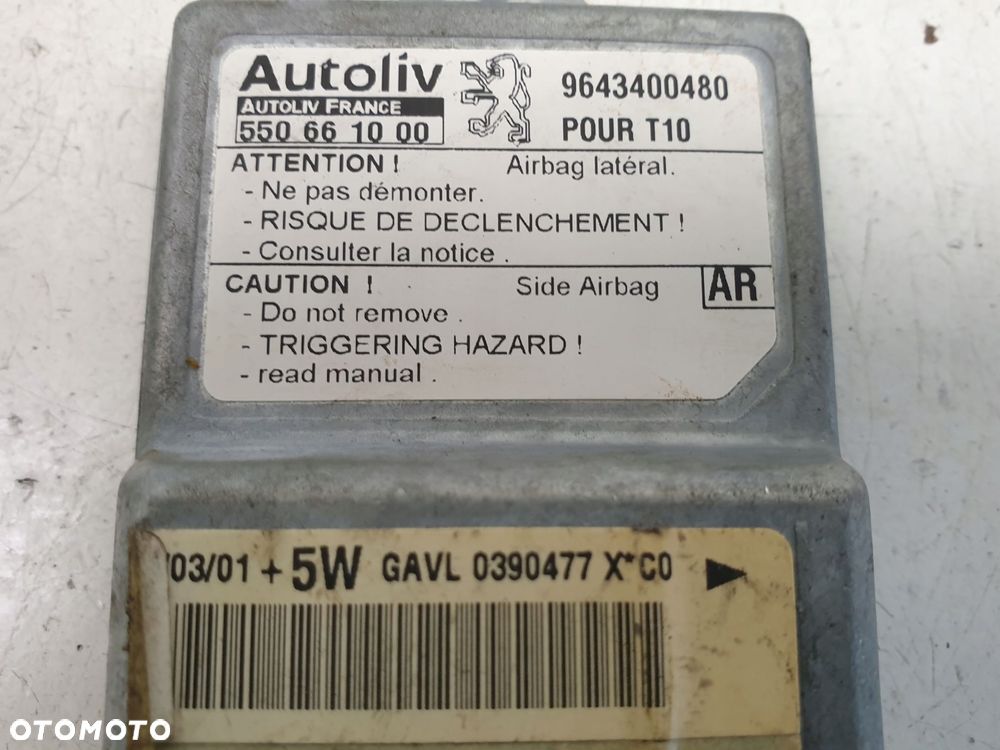 Peugeot 206 CZUJNIK UDERZENIOWY 9643400480 - 2