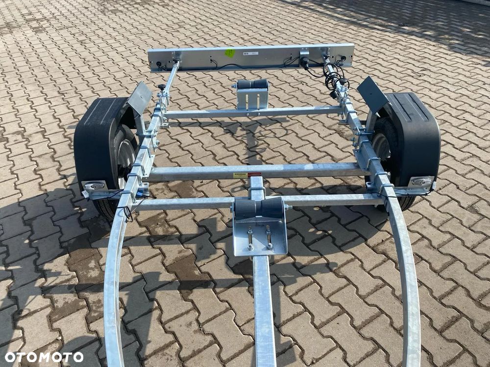 TEMARED Dostawa Przyczepka podłodziowa DMC750kg łódź do 4,3m WODOODPORNE ŁOŻYSKA MOCNA - 3