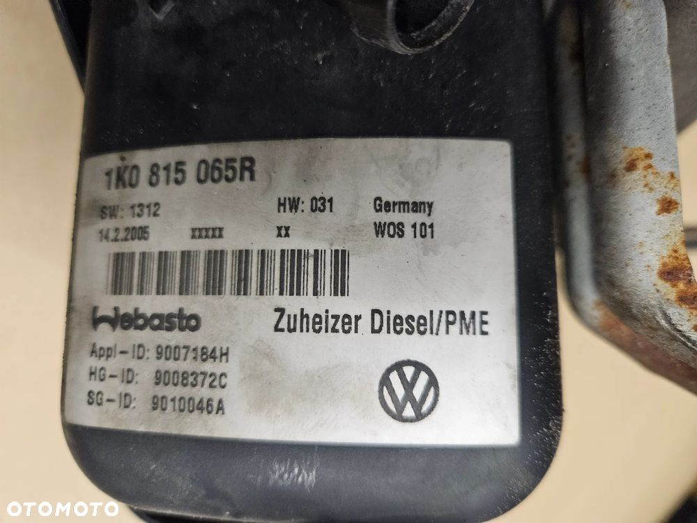 VW Golf Touran Passat B6 Seat Altea 1.9 2.0 TDi  ogrzewanie postojowe webasto 1K0815065R - 4