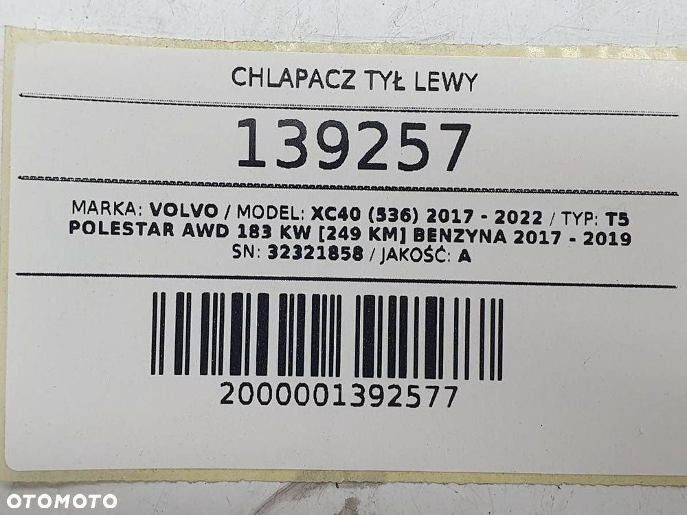 CHLAPACZ TYŁ LEWY VOLVO XC40 II 2021 32321858 - 4