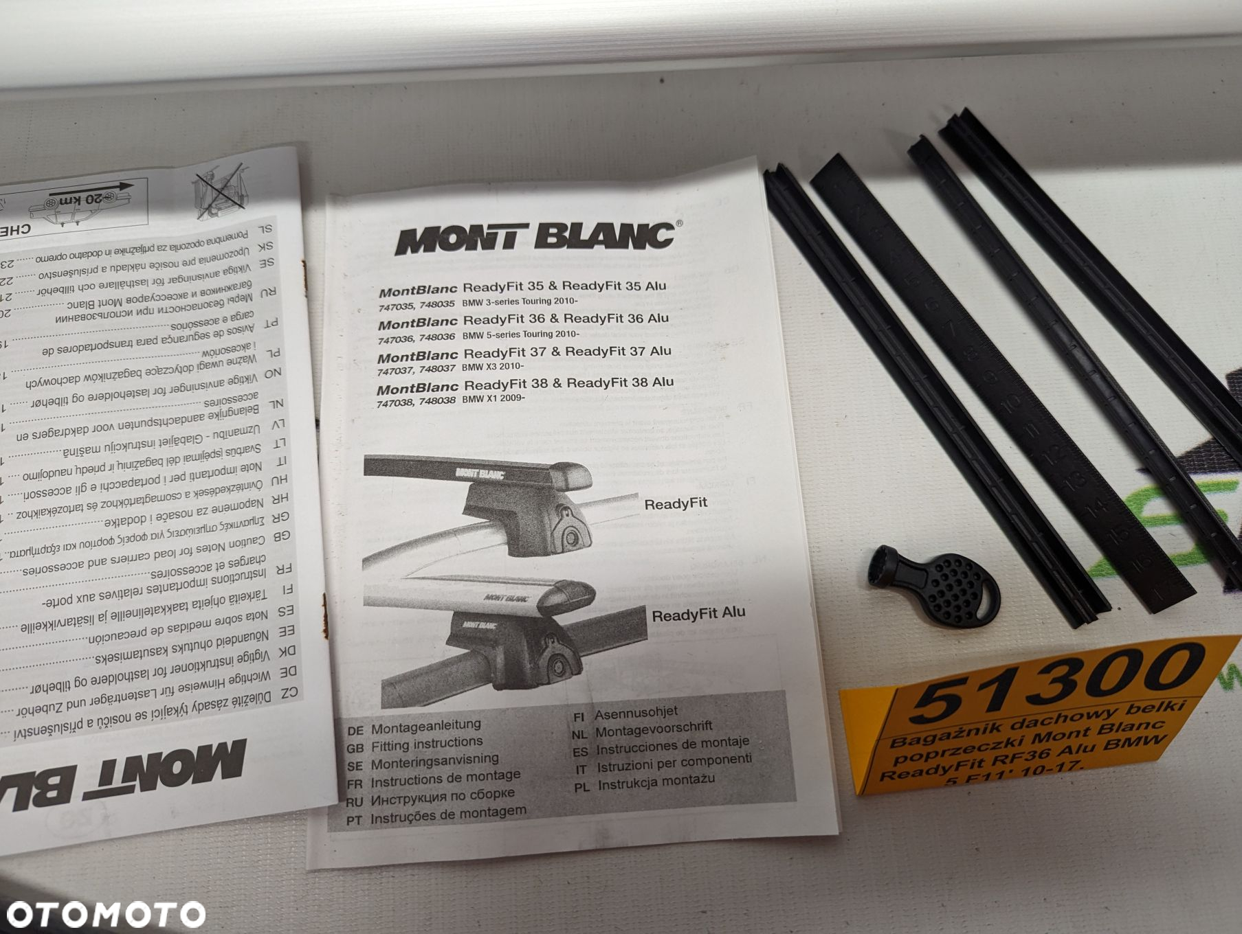 Bagażnik dachowy bazowy belki poprzeczki Mont Blanc ReadyFit RF36 Alu BMW 5 F11' 10-17. G31 17- - 4