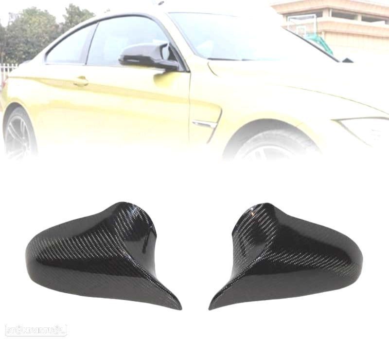 CAPAS DE ESPELHOS RETROVISORES BMW F80 F82 F87 CARBONO - 1