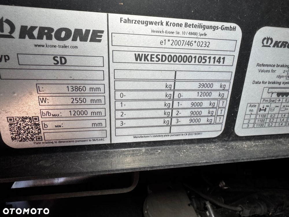 Krone Półmega, varios 385/55R22.5 2.9h wysokość, podnoszony dach, salon PL - 8