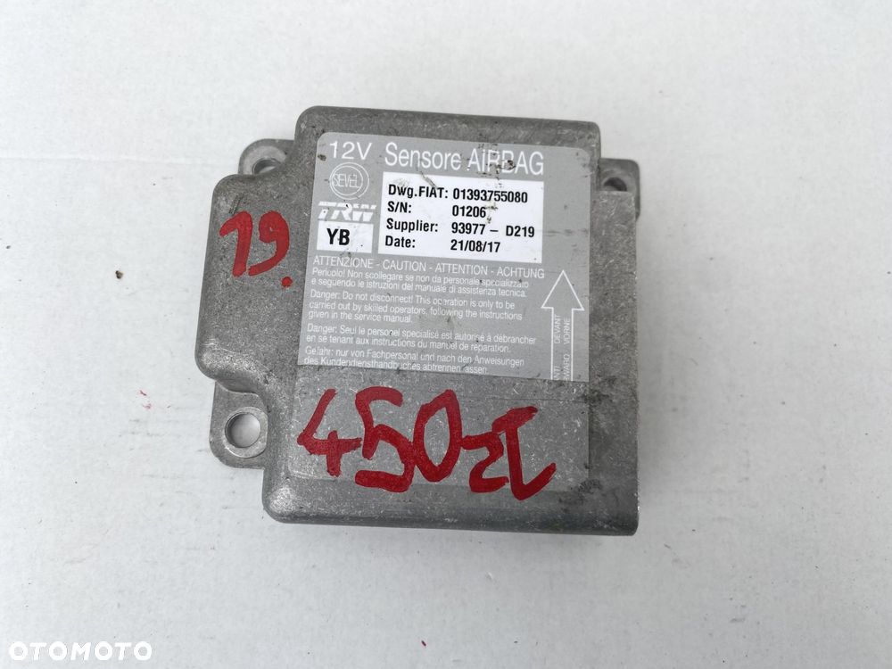 DUCATO BOXER JUMPER 14- MODUŁ STEROWNIK SENSOR PODUSZEK AIRBAG 1393755080 - 1