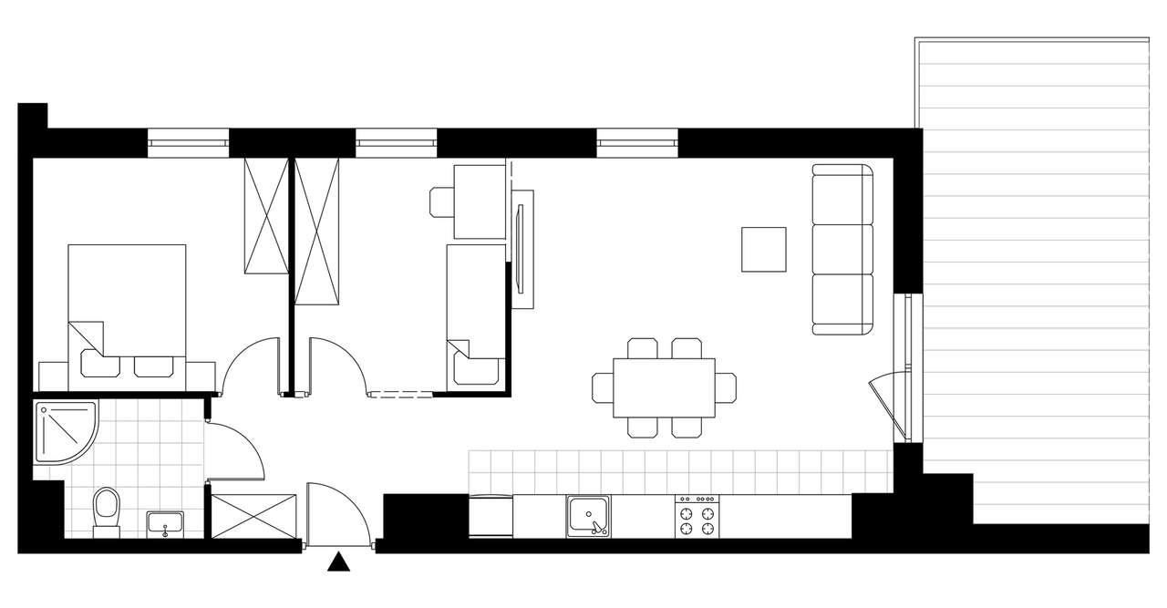 3-pokojowy apartament inwestycyjny 58m2 + taras - Pełny obrazek: 4/16