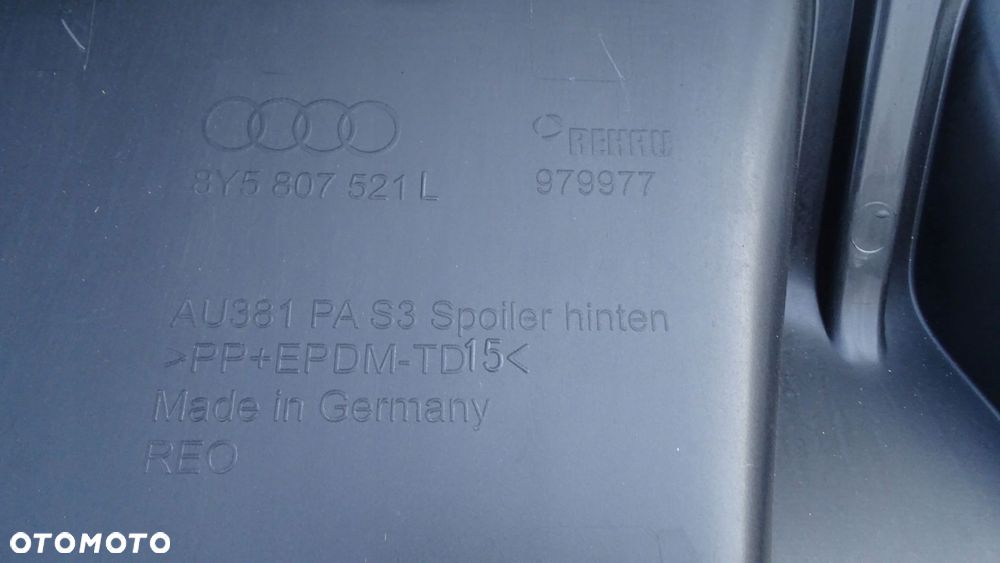 audi s3 8y5 sedan - spoiler, dokładka zderzaka tylnego nowa oryginał !! - 7