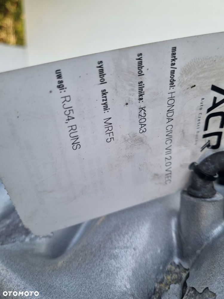 SILNIK KOMPLET Honda Civic VII 2.0 i-VTEC VTEC ładna kompresja K20A3 - 5