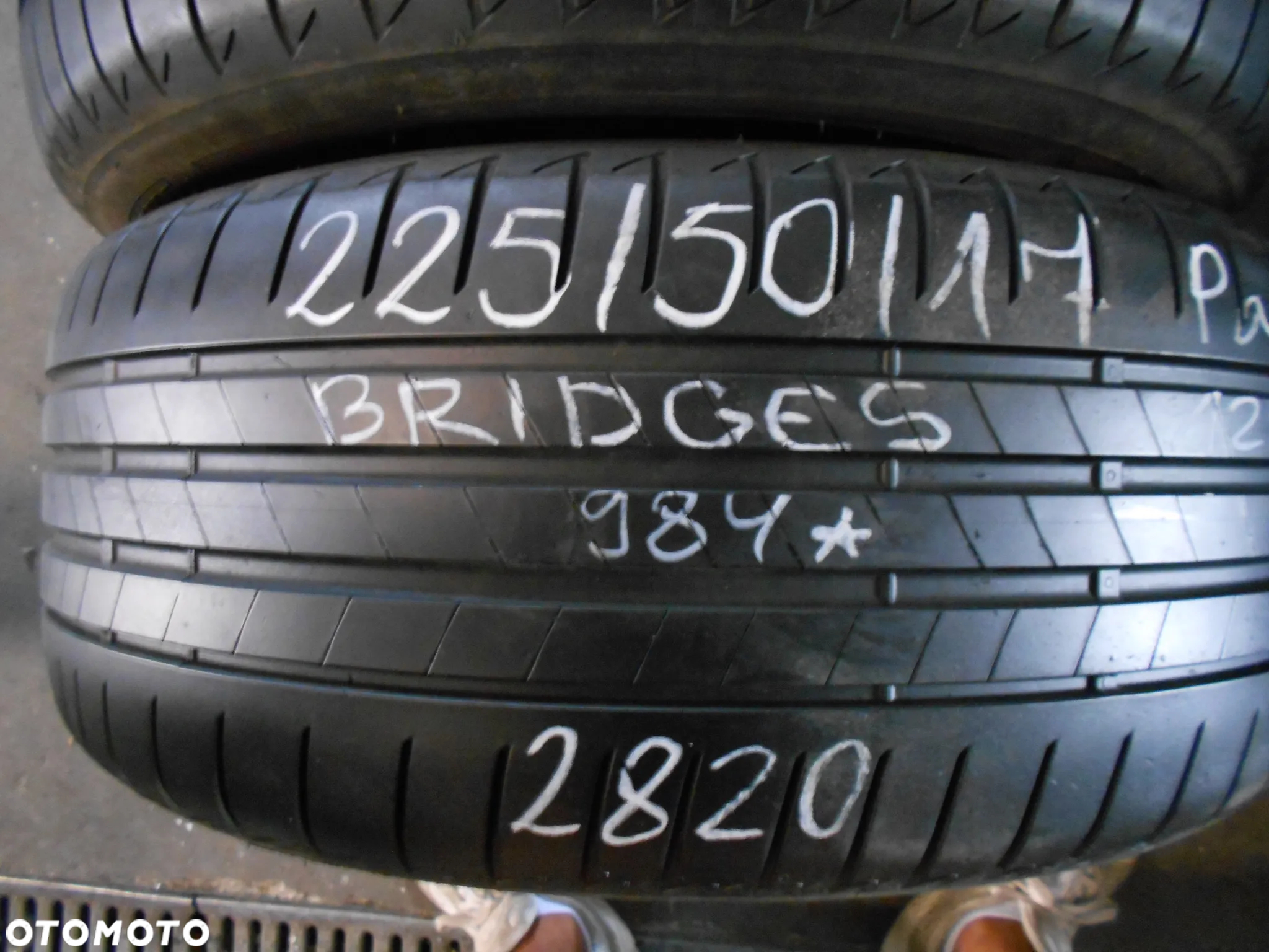 OPONY 225/50R17 BRIDGESTONE TURANZA T005 DOT 2820 7.3MM - 3