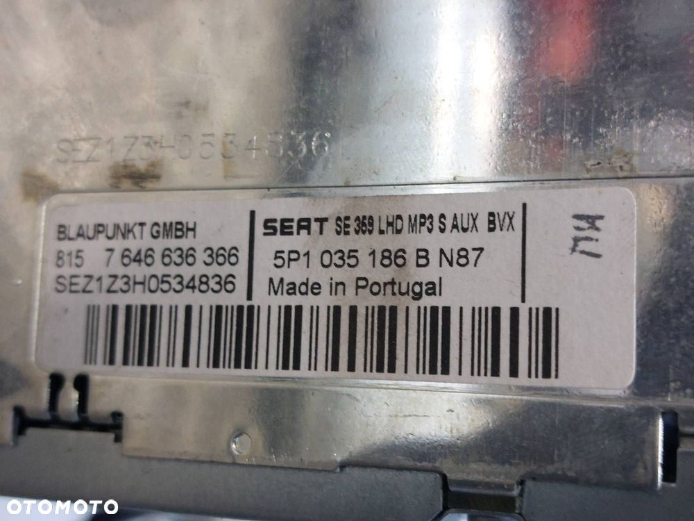 RADIO ODTWARZACZ  SEAT ALTEA XL 5P1035186B - 6