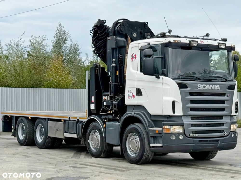 Scania R 620 * PLATFORMA 6,45 m * HIAB 600 E - 9 + PILOT * 8x4 * STAN BDB - 4