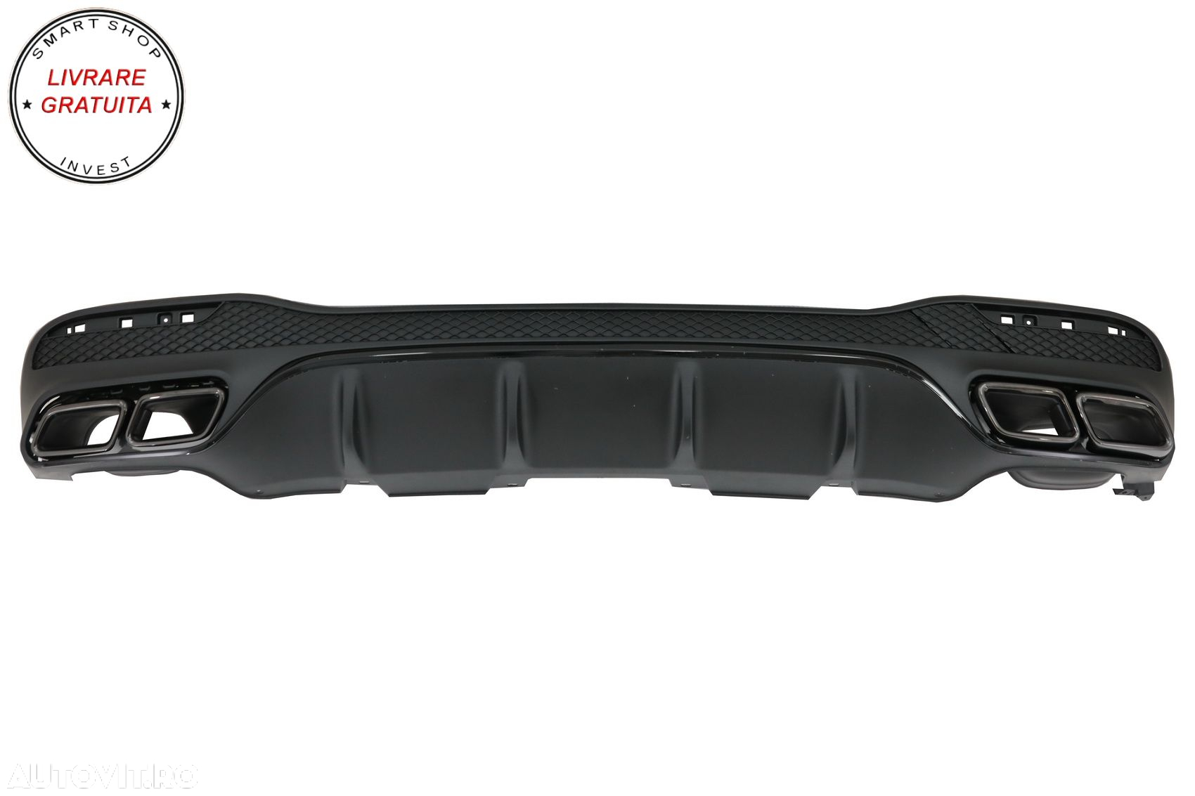 Difuzor Bara Spate cu Ornamente Evacuare Mercedes GLE W166 SUV Sport Line (2015-20- livrare gratuita - 6