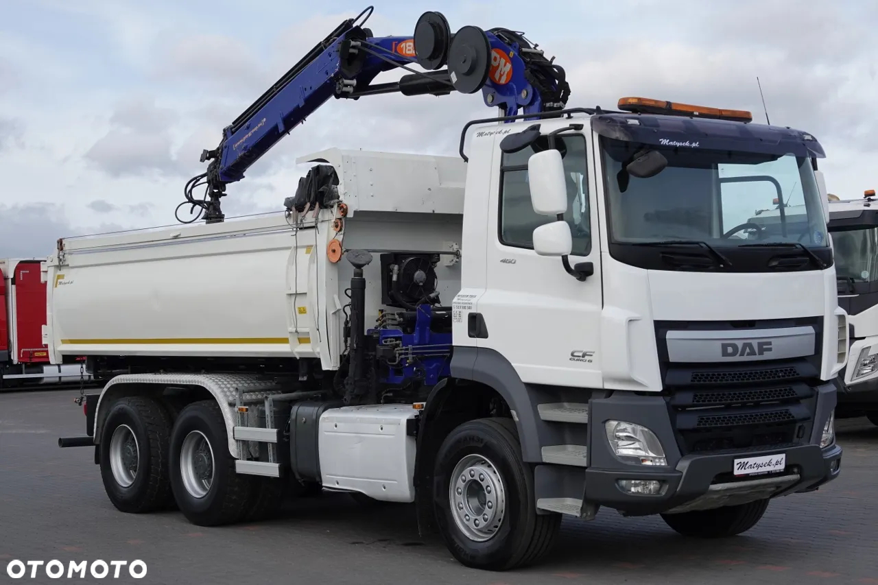 DAF CF 460 / 6x4 / WYWROTKA / HYDROBURTA / + HDS PM 18.5TP wysów: 11 M / STEROWANIE RADIOWE / ROTATOR / ŁYCHA / EURO 6 / 2018 ROK - 11