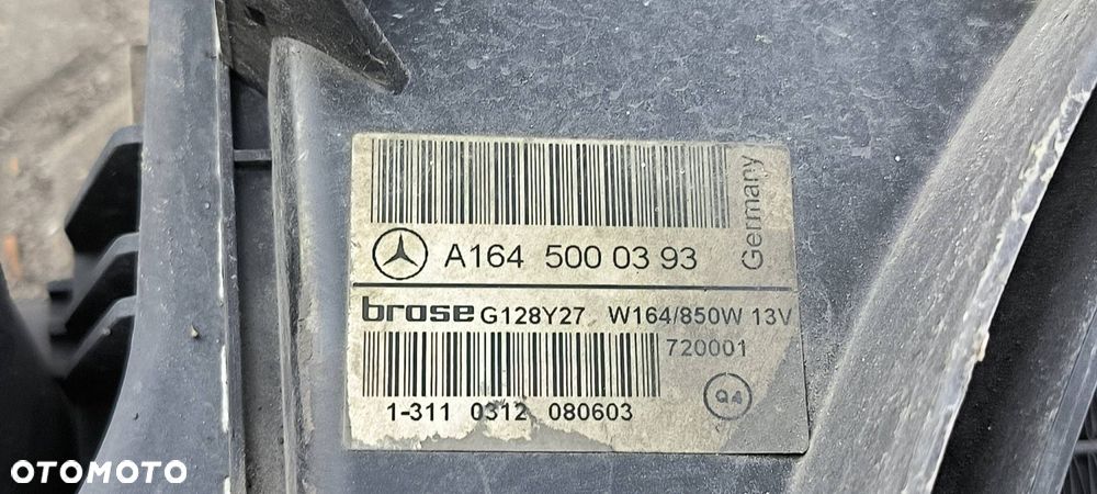 WENTYLATOR CHŁODNICY MERCEDES-BENZ ML W164 A16450000393 - 6
