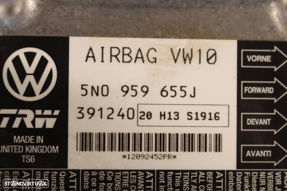 Centralina De Airbags Volkswagen Tiguan (5N_)  5N0959655j / 391240 - 6