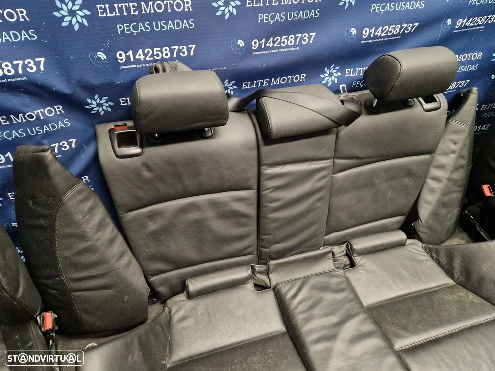 Jogo de bancos usados BMW SERIE 1 PACK M 5 PORTAS BMW E87 E81 PELE PRETO QUARTELAS - 9