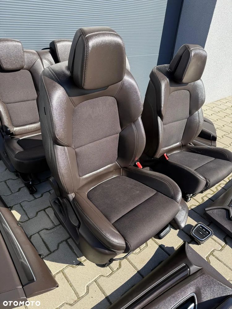 RENAULT ESPACE V KOMPLET FOTELI 5 OSÓB BRĄZOWA PÓŁSKÓRA GRZANE PRZÓD TYŁ - 6