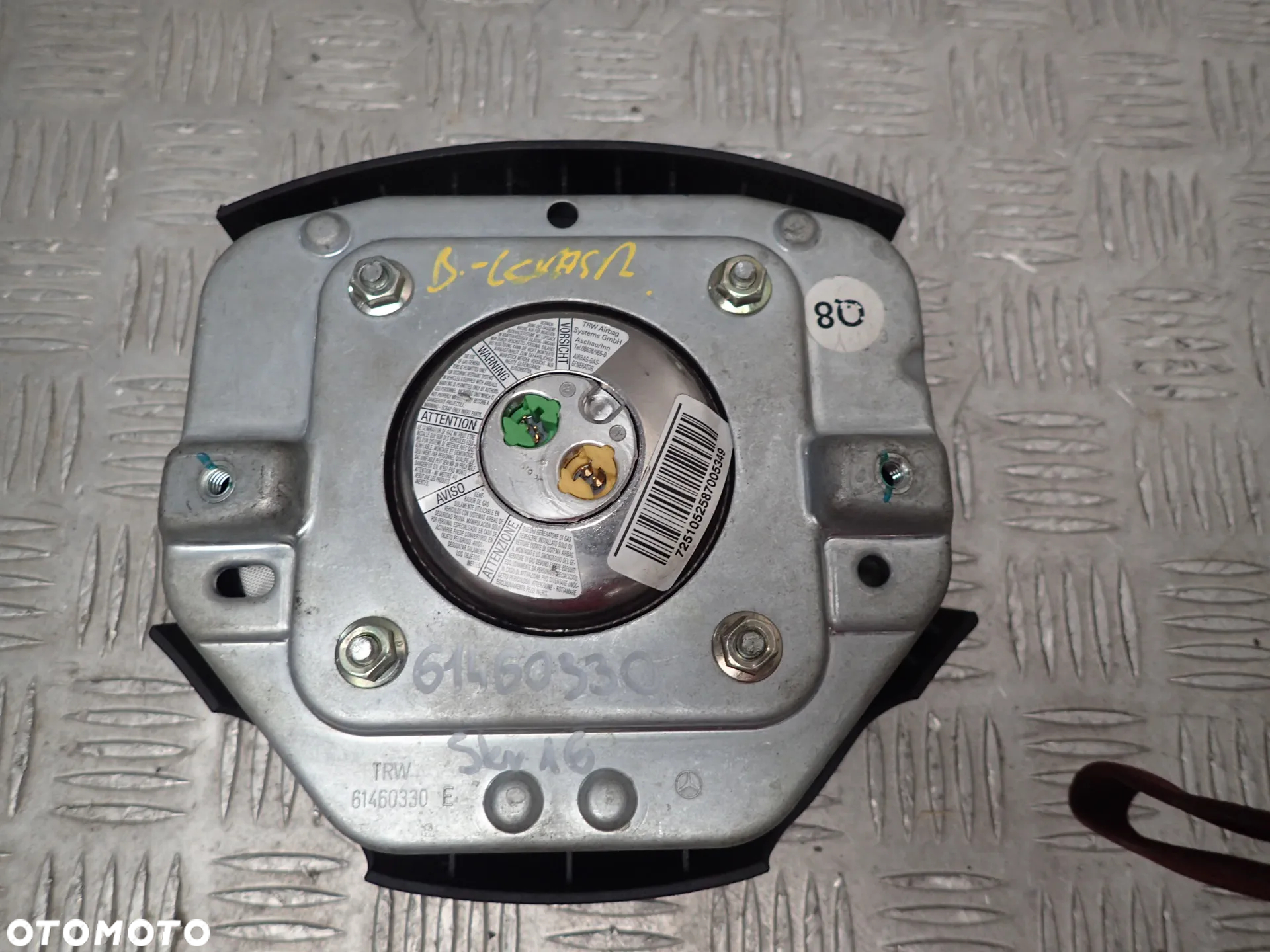 MERCEDES W245 PODUSZKA POWIETRZNA KIEROWCY AIRBAG 61460330 - 2