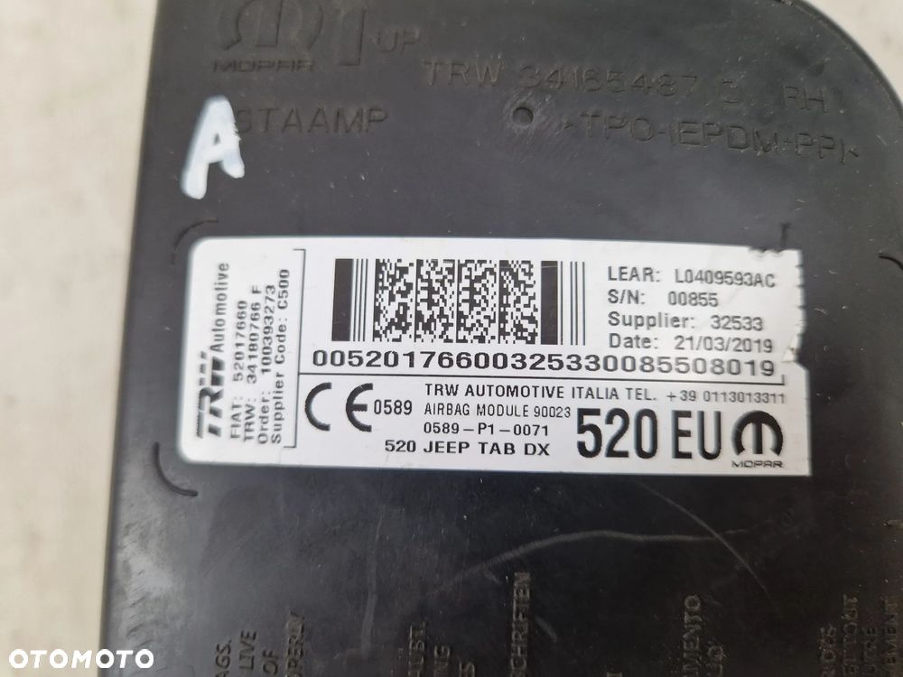 Prawa poduszka airbag fotela Jeep Renegade EUROPA - 2