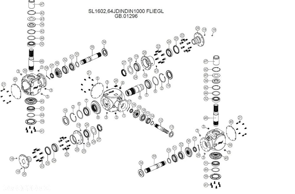 Koła zębate przekładnia Fliegl Profi adapter do ASW 16 i 22 - 2