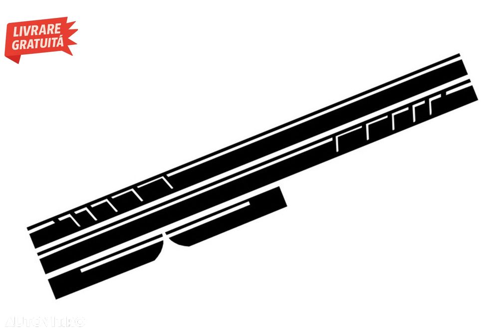 Set Stickere pentru Capota Plafon Portbagaj si Laterale Negru Mat Mercedes CLA W11- livrare gratuita - 8