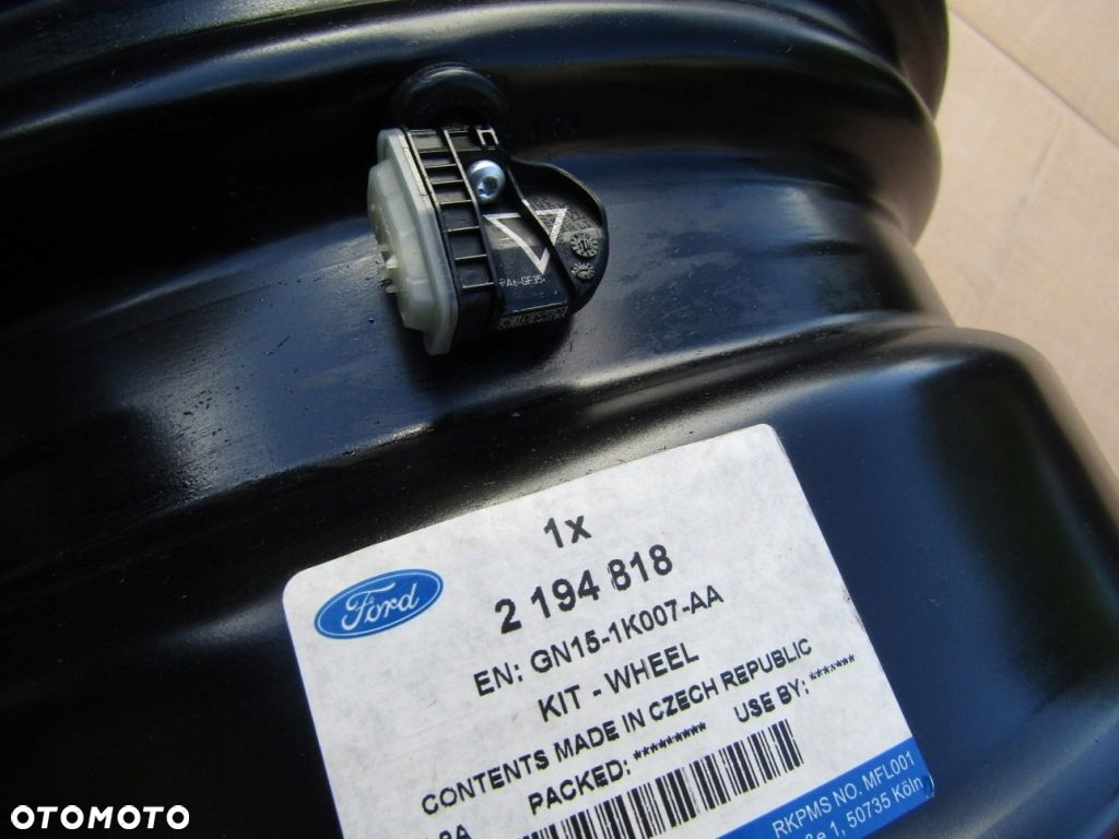 Felga 16 Ford B-MAX Focus Fiesta EcoSport MK7 MK8 6,5j 4x108 ET37,5  TPMS - 8